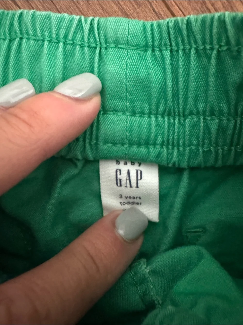 GAP Bright Green Elastic Waist Kids Shorts with Drawstring